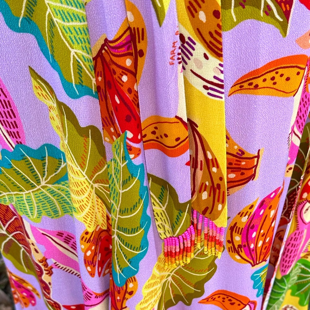 FARM RIO Mixed Beaks & Bananas Maxi Wrap Dress - Picture 9 of 16